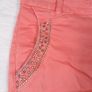 Mos Mosh Coral Orange Beaded Pocket Ankle-Zip Slim Cropped Trousers Size 25 / 8UK/36EU Image 2