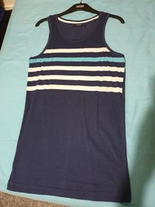 dunnes blue small medium tank top