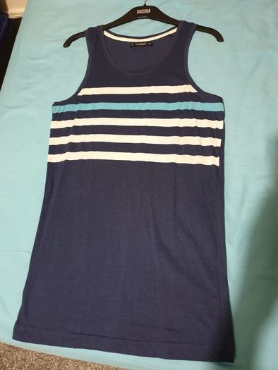 dunnes blue small medium tank top
