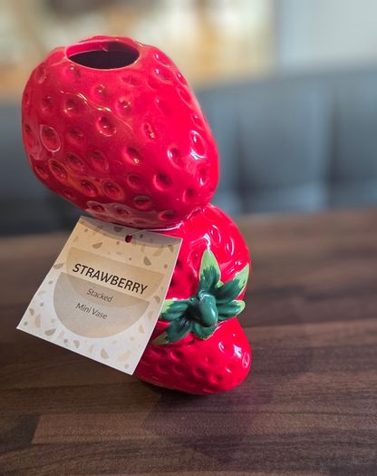 Strawberry stacked mini Vase
