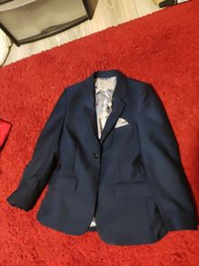 BNWT Age7 Navy Suit Jacket and Waistcoat,
