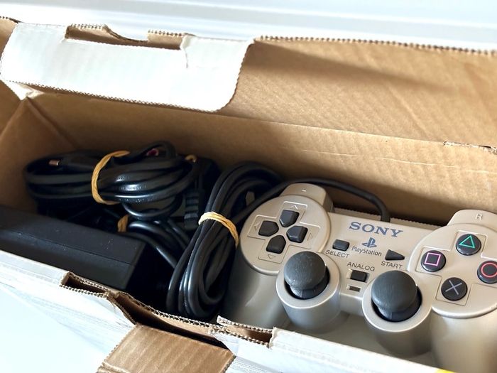 Original Sony PlayStation 2 Slimline Console in Satin Silver Boxed and Beautiful