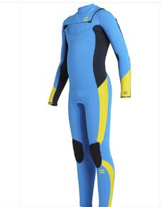 Billabong Absolute Junior 5:4 Chest Zip Winter Wetsuit - Cyan