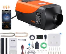 Bluetooth App Control Diesel Air Heater, 12V 5-8KW Diesel Heater with Automatic Altitude Adjustment, Remote Control and LCD, Diesel Parking Heater for RV Trailer Camper Van Boat