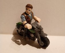 Imaginext Jurassic World Park Owen Figure with Motorcycle