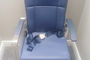 Airbus A320/A321 Aircraft Seat Swivel Office Chair | Genuine Airline Seat with Tray Table &amp; Life Jacket