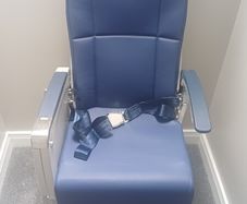 Airbus A320/A321 Aircraft Seat Swivel Office Chair | Genuine Airline Seat with Tray Table & Life Jacket