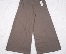 Marks & Spencer Brown Khaki Wide Leg Palazzo Trousers Jeans 16UK/44EU