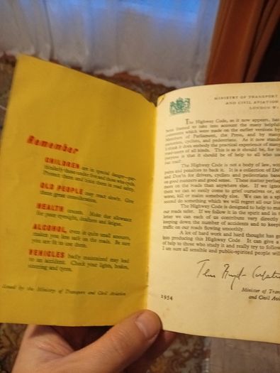 Vintage Driving Books Bundle.  1954 UK Highway Code & 1990 Irish Learner Guide