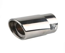 Stainless Steel Car Exhaust Tip Universal Car Exhaust Pipe Modification Tail Throat Tail LPipe Blue Burnt Sliver Finish Tailpipe