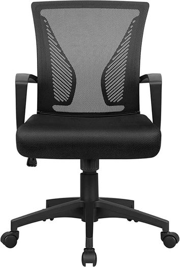 Office Chair Mesh Chair Ergonomic, Computer Chair Adjustable Seat Height with Back Support and Arms, Desk Chair Comfy, Study Chair for Home, Office and Executive Max 125KG (FREE POSTAGE)