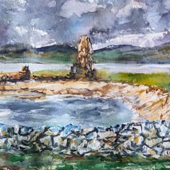 McSwyne's Castle (Rahan Castle) Donegal Watercolour