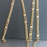 Heavy Gold chain and Gold Bar pendant 26 inch chain Image 6