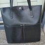 Black leather tote bag Claudia Canova Image 4