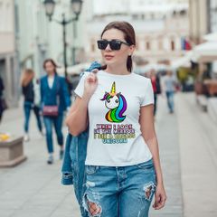When I Look In The Mirror I See A Badass Unicorn T-shirt Tee Top Shirt