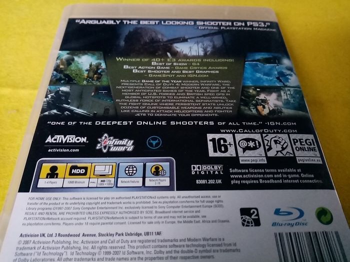 Call of Duty Modern Warfare 4 MW4 PlayStation 3 Ps3 Games Original