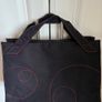 Shiseido Tote Carry Bag- Brand Shiseido. Black Heavy Canvas Cotton handbag With Red Stitching. Immaculate. Unused. Image 6