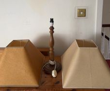 Mid-Century Vintage Hand Turned Wooden Table Lamp