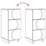 vidaXL High Gloss White 3-Drawer Sideboard Image 8