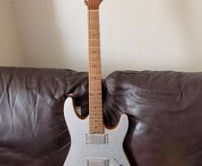 Harley Benton Pro Series electric guitar - silver sparkle