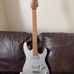 Harley Benton Pro Series electric guitar - silver sparkle