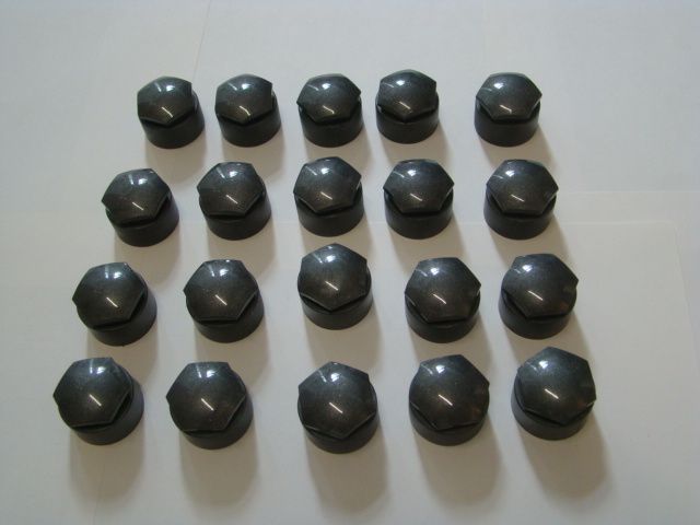 Genuine Audi Wheel Bolt Nut Covers Grey Metallic Painted 4M0 601 173 D X 20 New