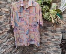 Vintage early 90s summer short sleeved shirt  Claudio Morell  Great for festivals or holidays  Great condition for its age Size Large 41-42 inch chest