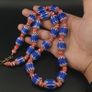 Vintage Venetian Style Chevron Tade Glass Beads Necklace Image 7
