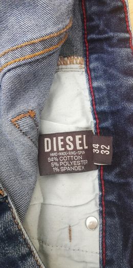 Diesel men's light wash blue regular jeans W34 L32
