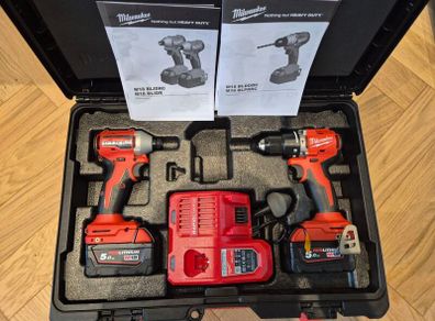 Milwaukee M18 Brushless Combi Drill & Impact Kit