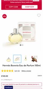 HERMES BARENIA 100ml parfum for her