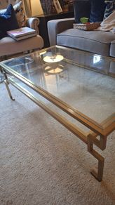 Gold & glass coffee table