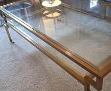 Gold & glass coffee table