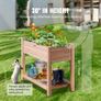 Wooden Raised Garden Bed Planter Box 33.9x18.1x30" Flower Vegetable Herb Image 2
