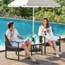 3-Piece Garden Furniture Set  Rattan-Style Chairs & Table for Balcony, Terrace & Garden Image 3
