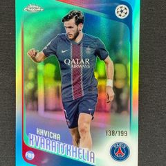 Khvicha Kvaratskhelia /199 2025-26 Topps Chrome UEFA PSG #167