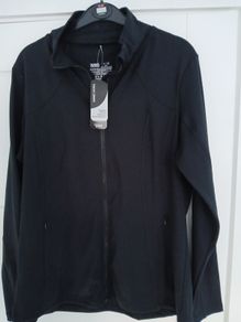 Dunnes black activewear jacket, size large, new with tags