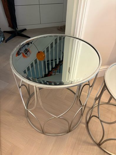mirror side tables/coffee tables