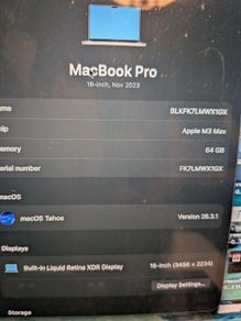 MacBook Pro 16 inch M3 Max