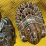 Vintage Balinese Hand Carved Wooden Wall Masks! Image 7