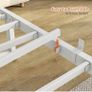 Single Bed Frame with Headboard & LED Lights,Heavy Duty Metal Platform Bed Frame with Charging Station Image 3