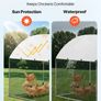 Large Metal Chicken Coop 3 x 2 x 2 m Walk-in Chicken Run House Cage, Doom Roof Hen House Enclosure with Cover and Security Lock, Image 5