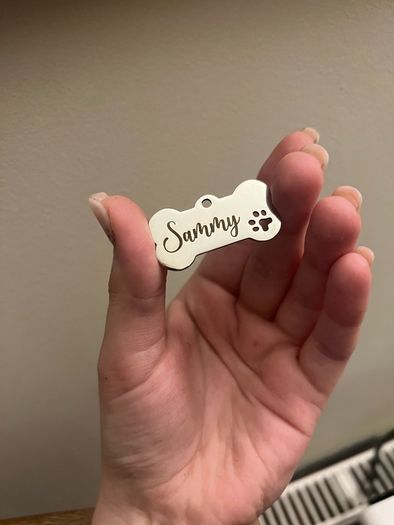 Personalised Engraved Silver Dog tag