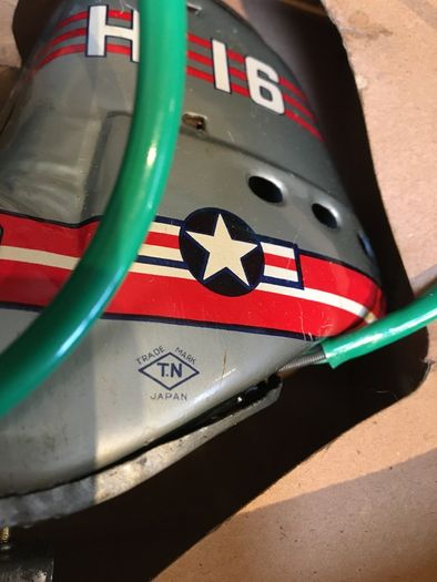 TN Helicopter Double Rotor Vintage Tin Toy made in Japan