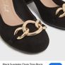 New never worn New look black suede court shoes Image 4