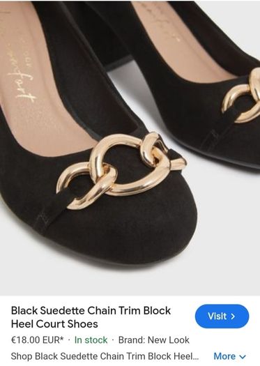New never worn New look black suede court shoes