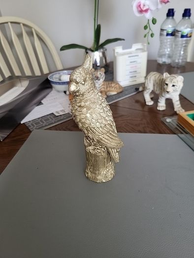Parrot ornament silver