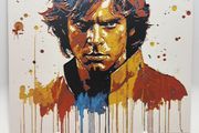 Luke Skywalker 3D printed abstract painting