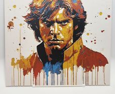 Luke Skywalker 3D printed abstract painting