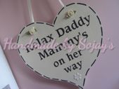 Large'Relax Daddy Mammy is on her way' heart shape keepsake wedding accessories or gift